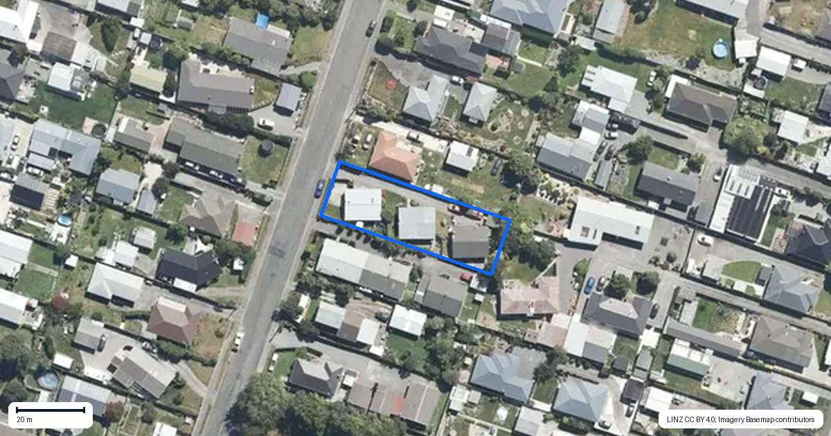 Property context map for 7C Wesley Street, Kaiapoi