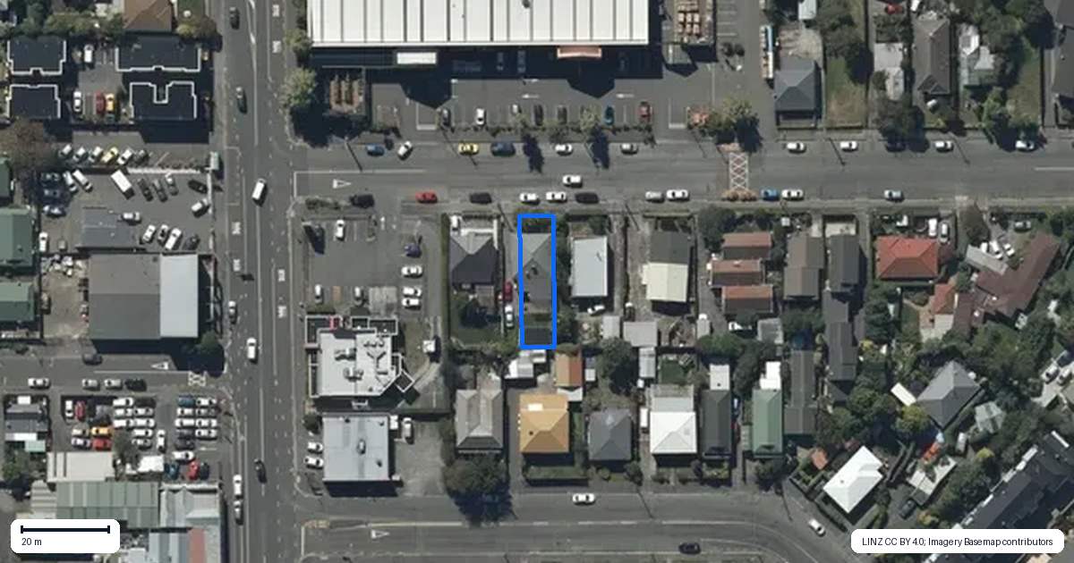 Property context map for 12 King Street, Sydenham, Christchurch