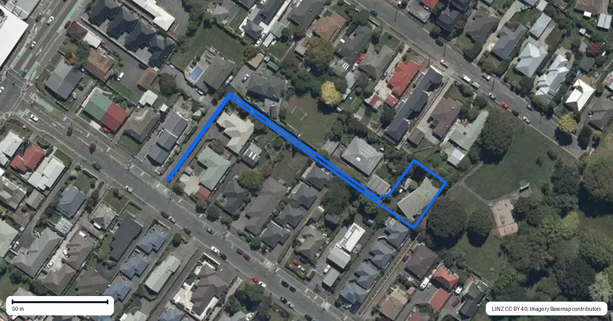 Property context map for 9B Grassmere Street, Papanui, Christchurch