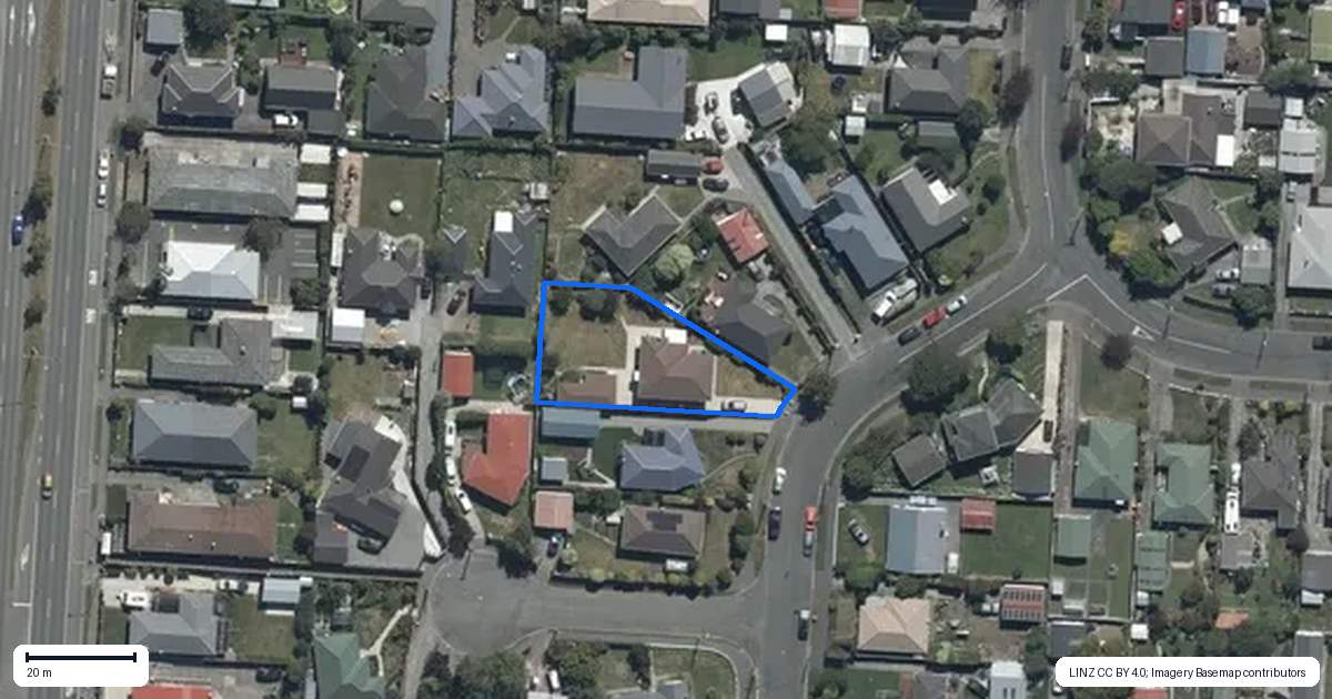 Property context map for 8 Wingate Street, Redwood, Christchurch