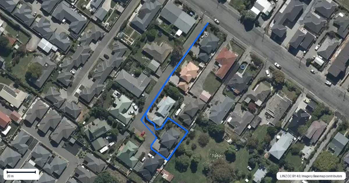 Property context map for 5 Rosefield Lane, Northcote, Christchurch