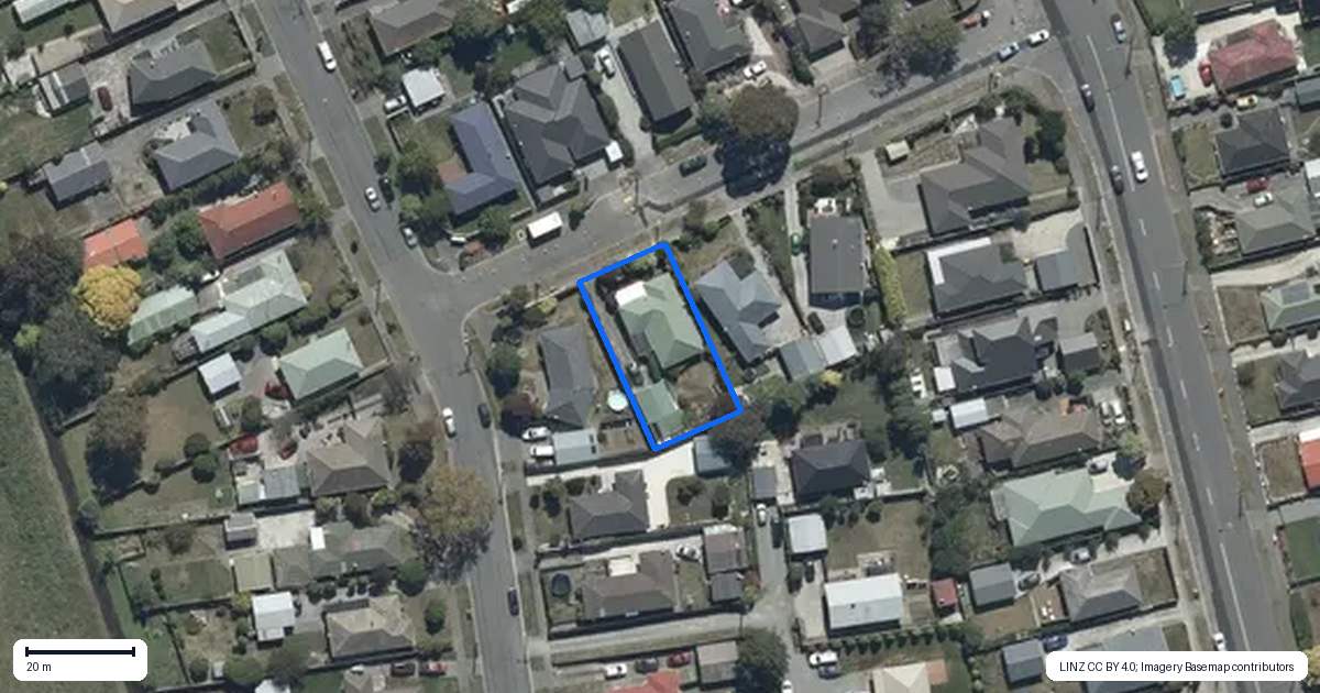 Property context map for 9 Stanford Street, Burwood, Christchurch