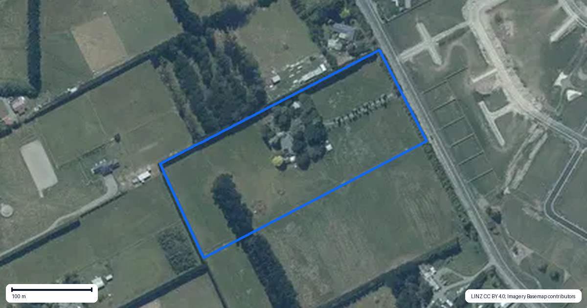 Property context map for 611 Weedons Ross Road, West Melton