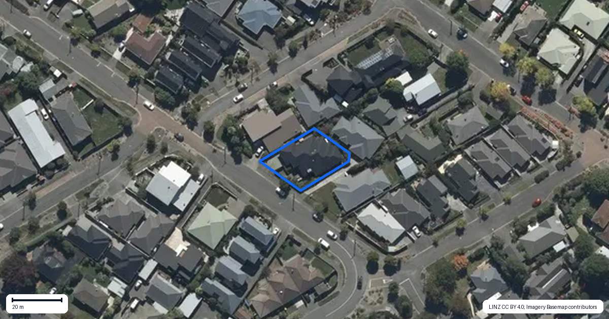 Property context map for 36 Mary Street, Papanui, Christchurch