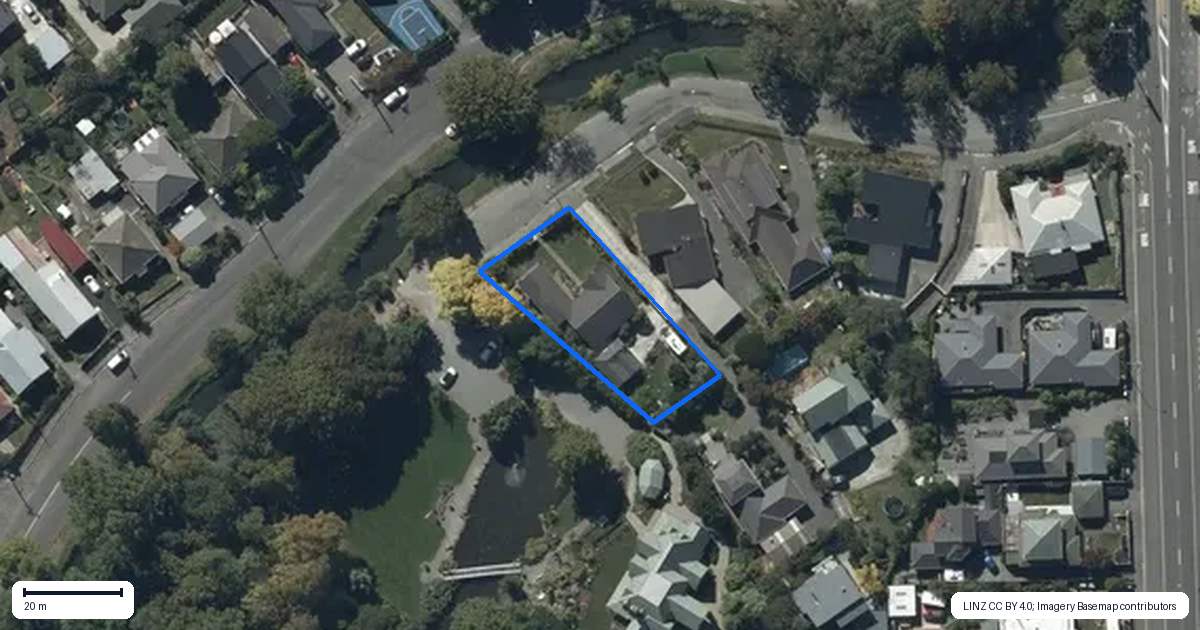 Property context map for 7 Ernlea Terrace, Cashmere, Christchurch