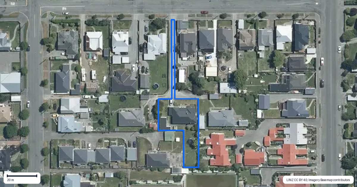 Property context map for 12B Archer Street, Parkside, Timaru