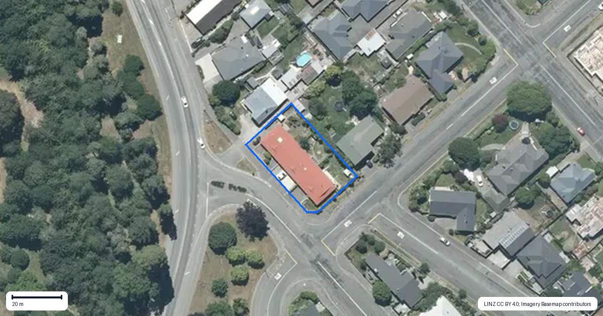 Property context map for 5 Burnett Street, Ashburton