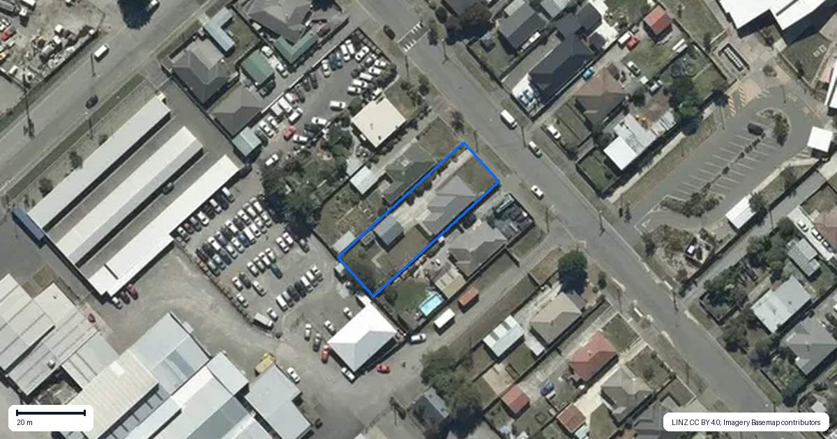 Property context map for 50 Shortland Street, Wainoni, Christchurch