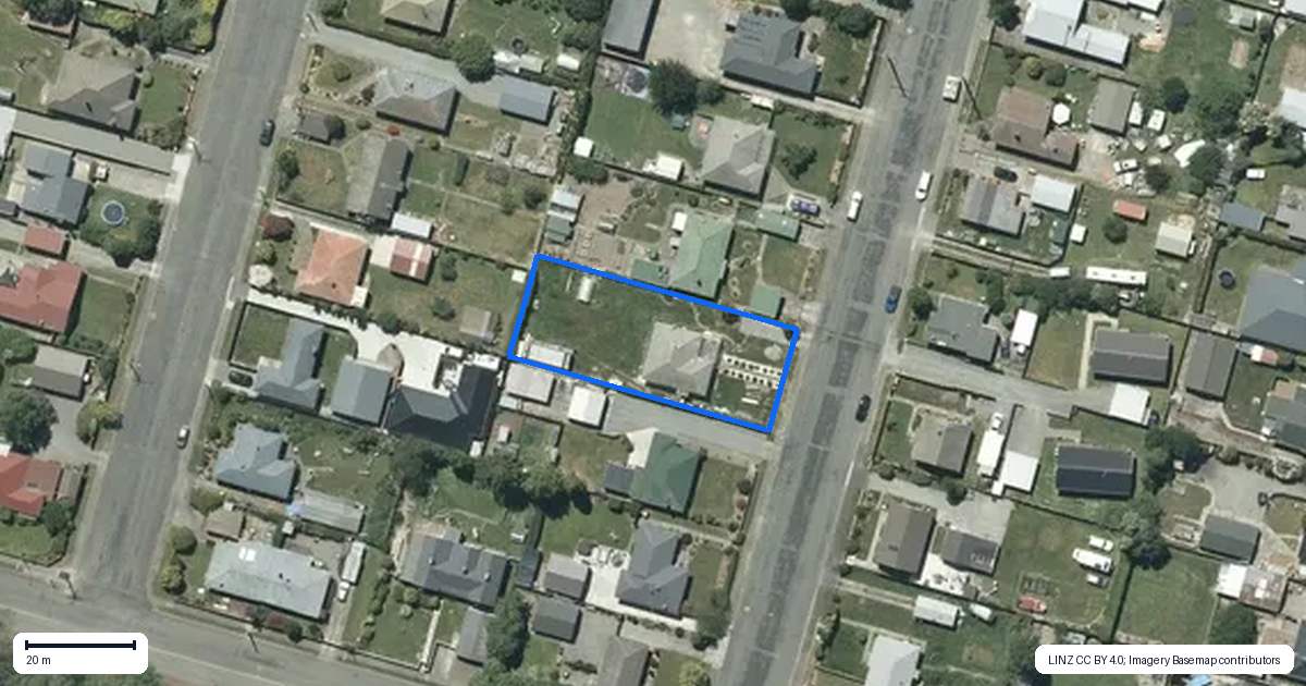 Property context map for 7 Maude Street, Temuka
