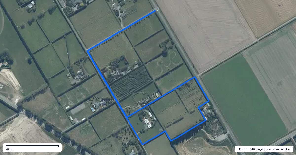 Property context map for 10/487 Weedons Road, Rolleston