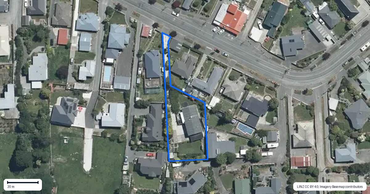 Property context map for 40 Kent Street, Marchwiel, Timaru