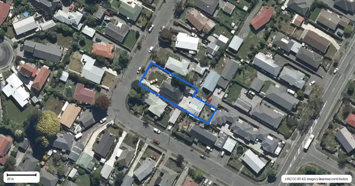 Property context map for 16 Aintree Street, Bishopdale, Christchurch
