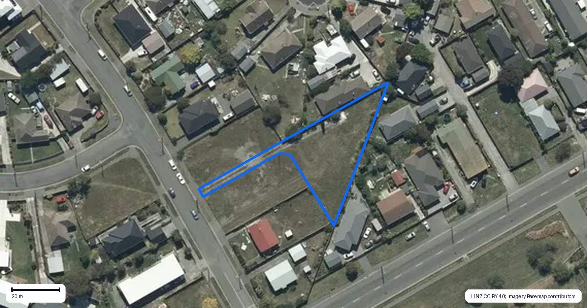 Property context map for 25 Portchester Street, Aranui, Christchurch
