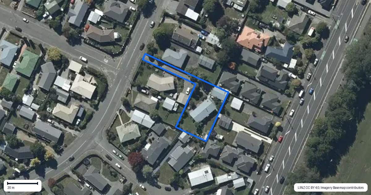 Property context map for 13 Wales Street, Halswell, Christchurch