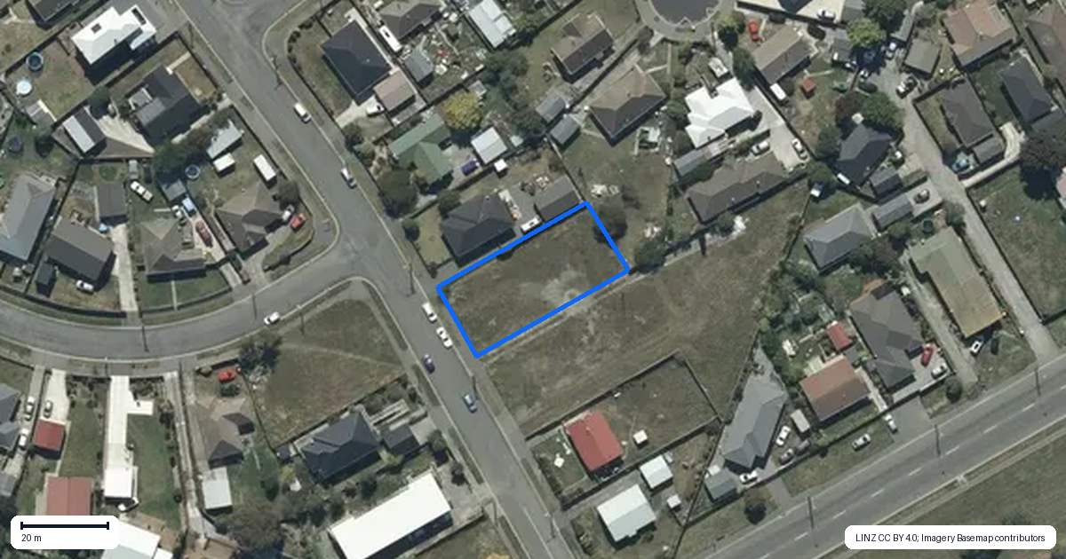 Property context map for 23 Portchester Street, Aranui, Christchurch