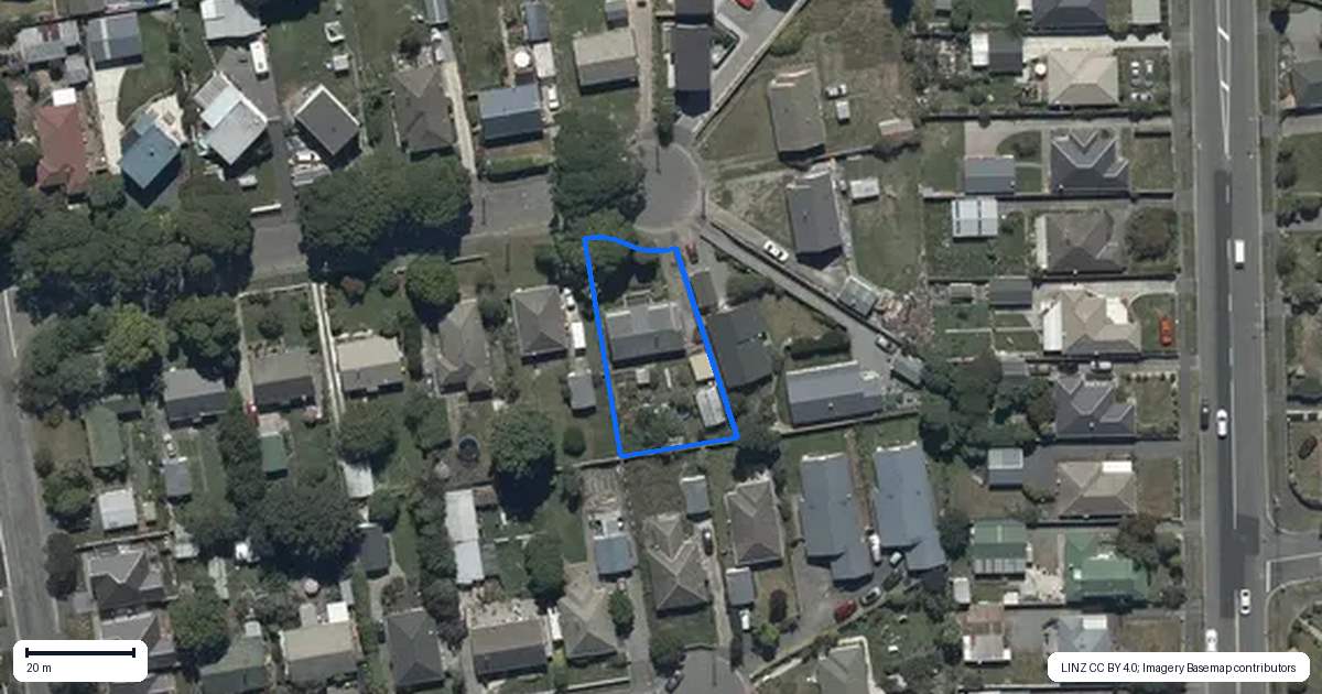Property context map for 22 Bramwell Street, Dallington, Christchurch