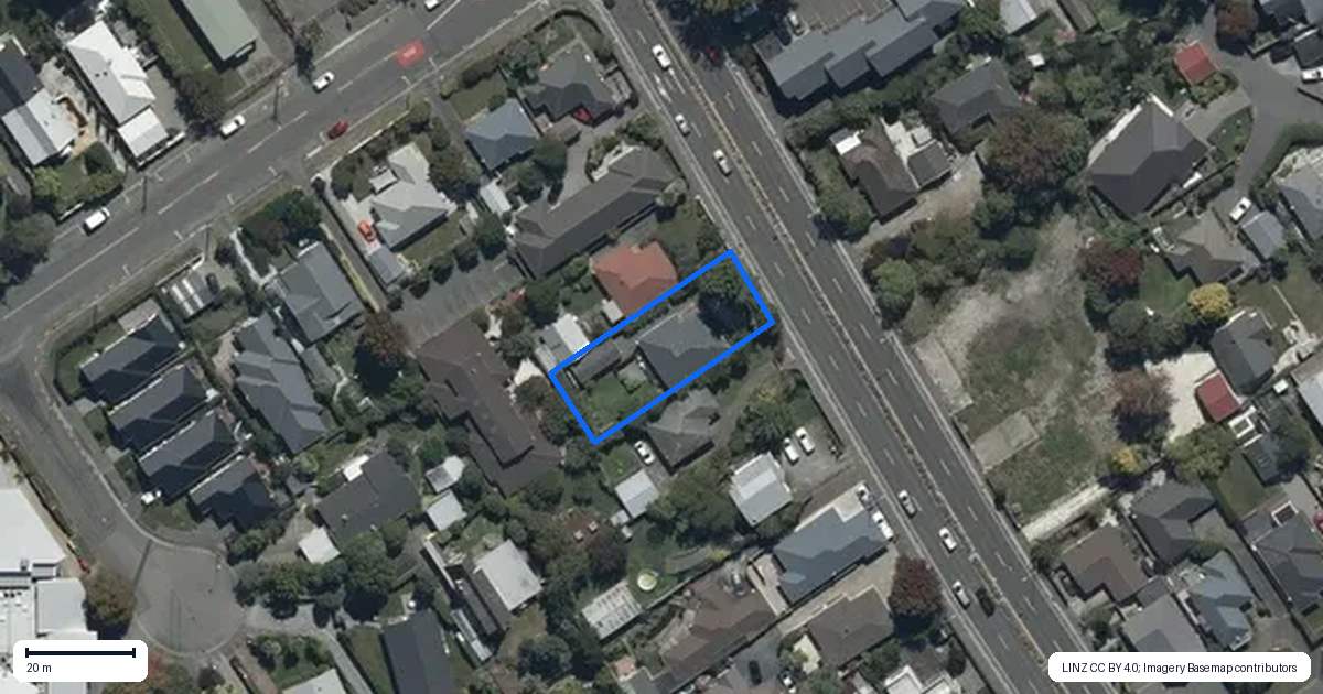 Property context map for 281 Cranford Street, St Albans, Christchurch