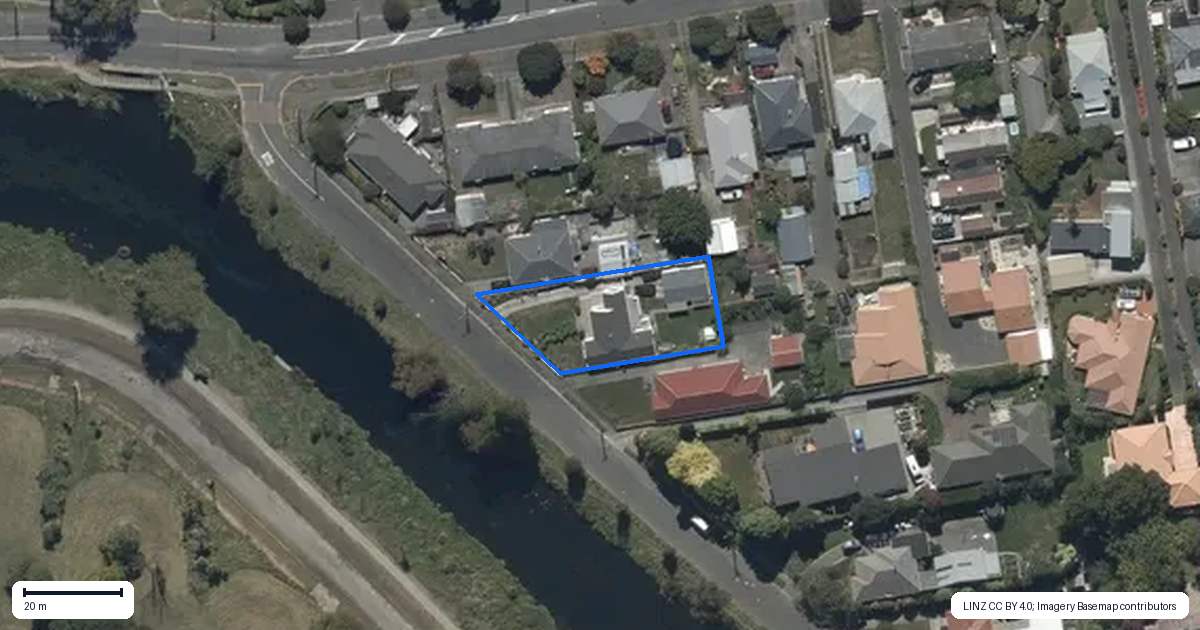 Property context map for 66 Dallington Terrace, Dallington, Christchurch