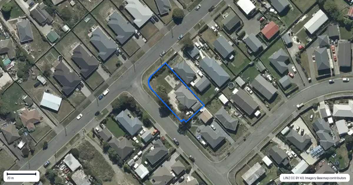 Property context map for 104 Rowses Road, Aranui, Christchurch