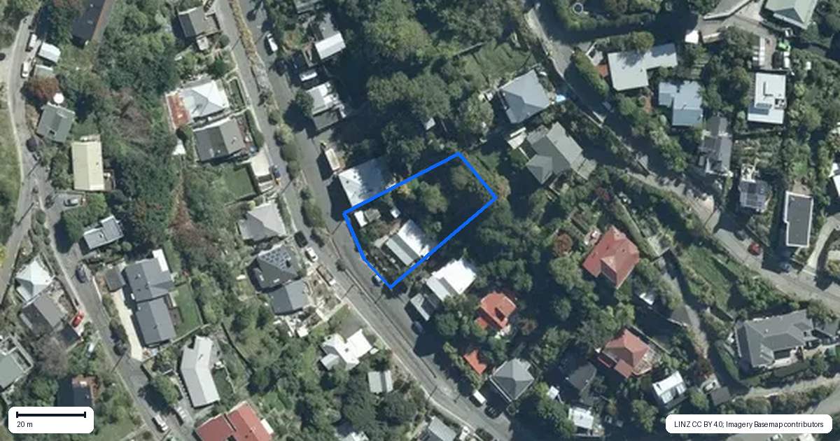 Property context map for 24 Hawkhurst Road, Lyttelton
