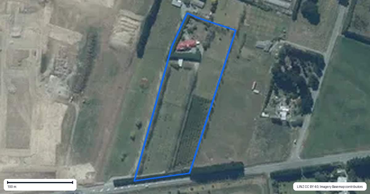Property context map for 1050B West Coast Road, West Melton