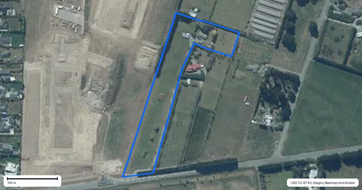 Property context map for 1050A West Coast Road, West Melton