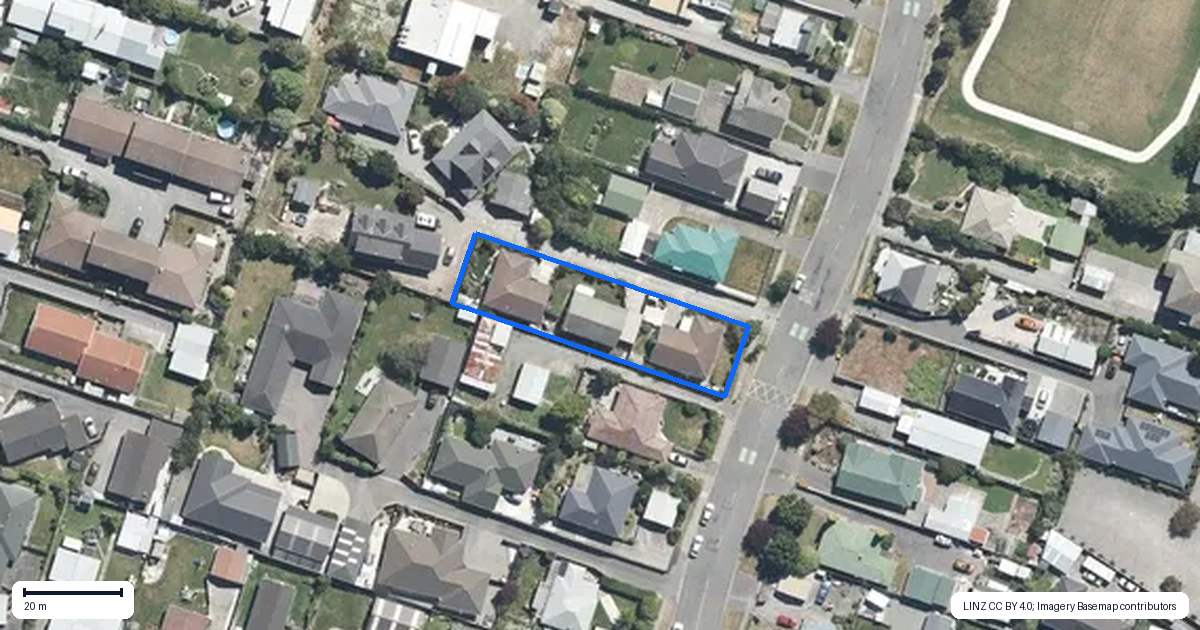 Property context map for 33A Peraki Street, Kaiapoi