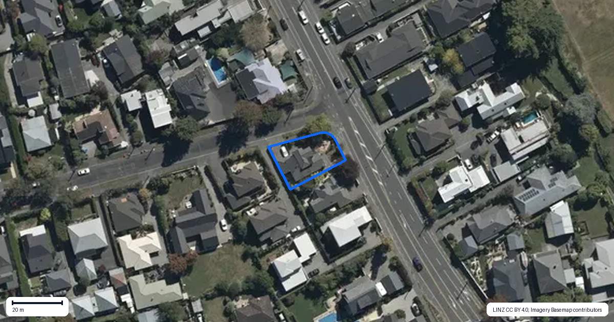 Property context map for 1 Elmwood Road, Strowan, Christchurch