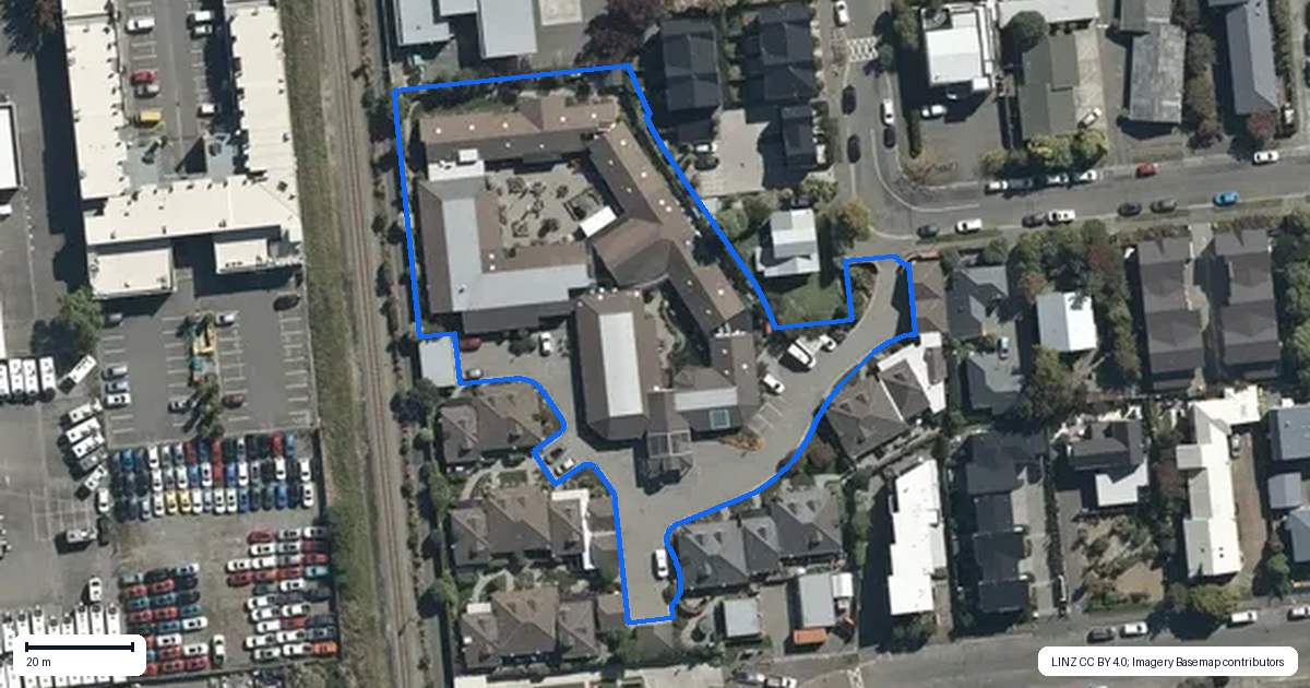 Property context map for 23 Bartlett Street, Riccarton, Christchurch