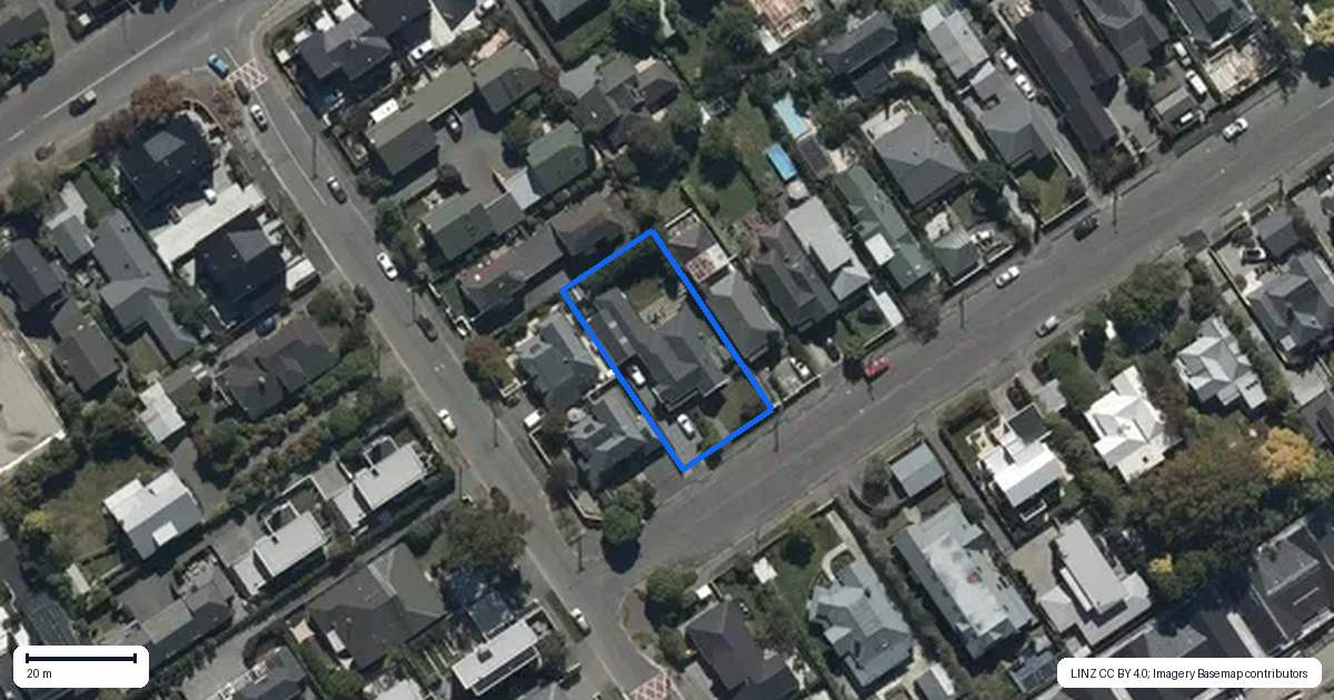 Property context map for 5 Hawkesbury Avenue, St Albans, Christchurch