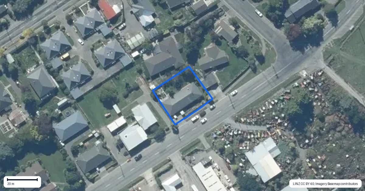 Property context map for 67 Station Street, Leeston
