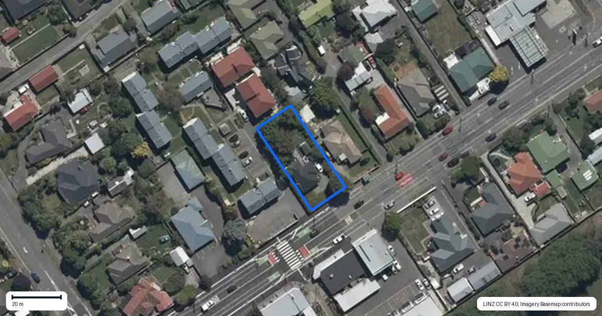 Property context map for 409 Innes Road, Mairehau, Christchurch