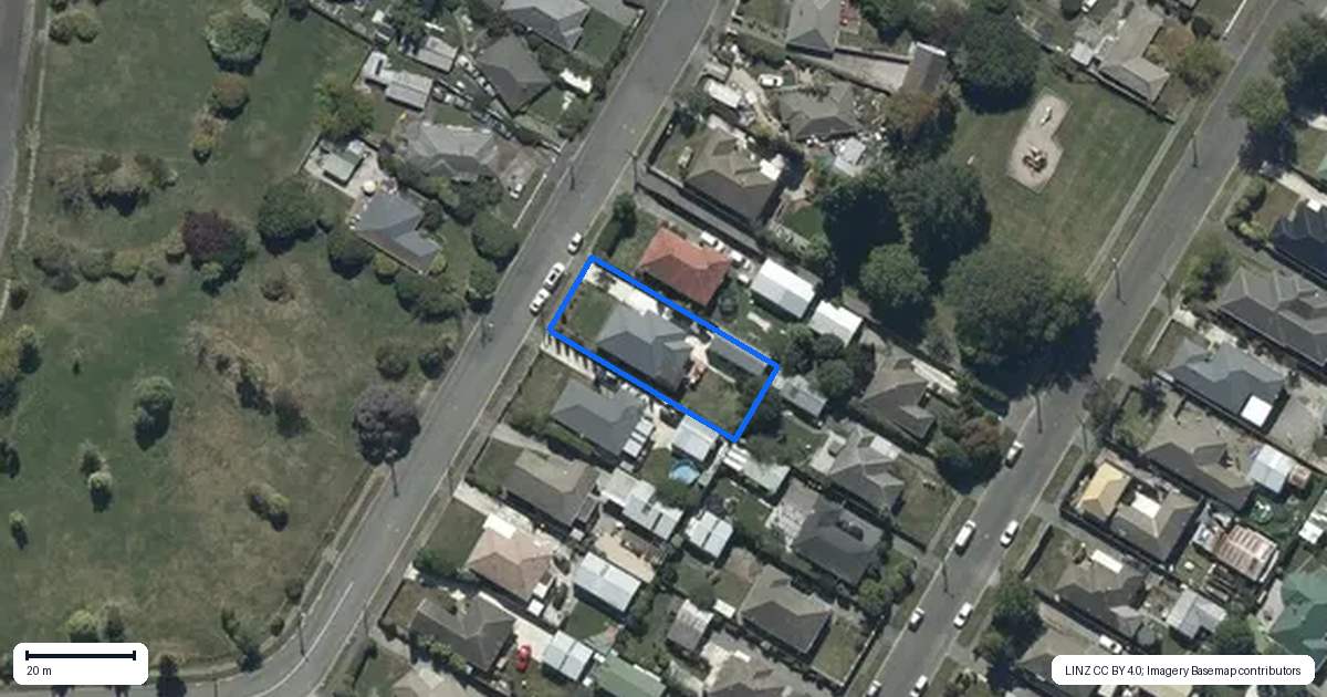 Property context map for 46 Pembroke Street, Avondale, Christchurch