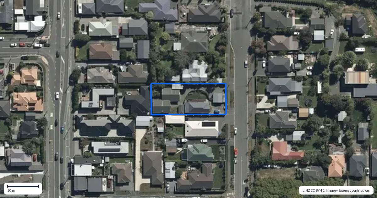 Property context map for 69A Slater Street, Richmond, Christchurch