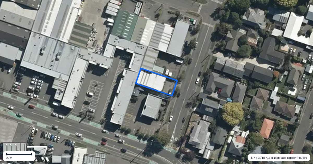 Property context map for 9 Nursery Road, Phillipstown, Christchurch