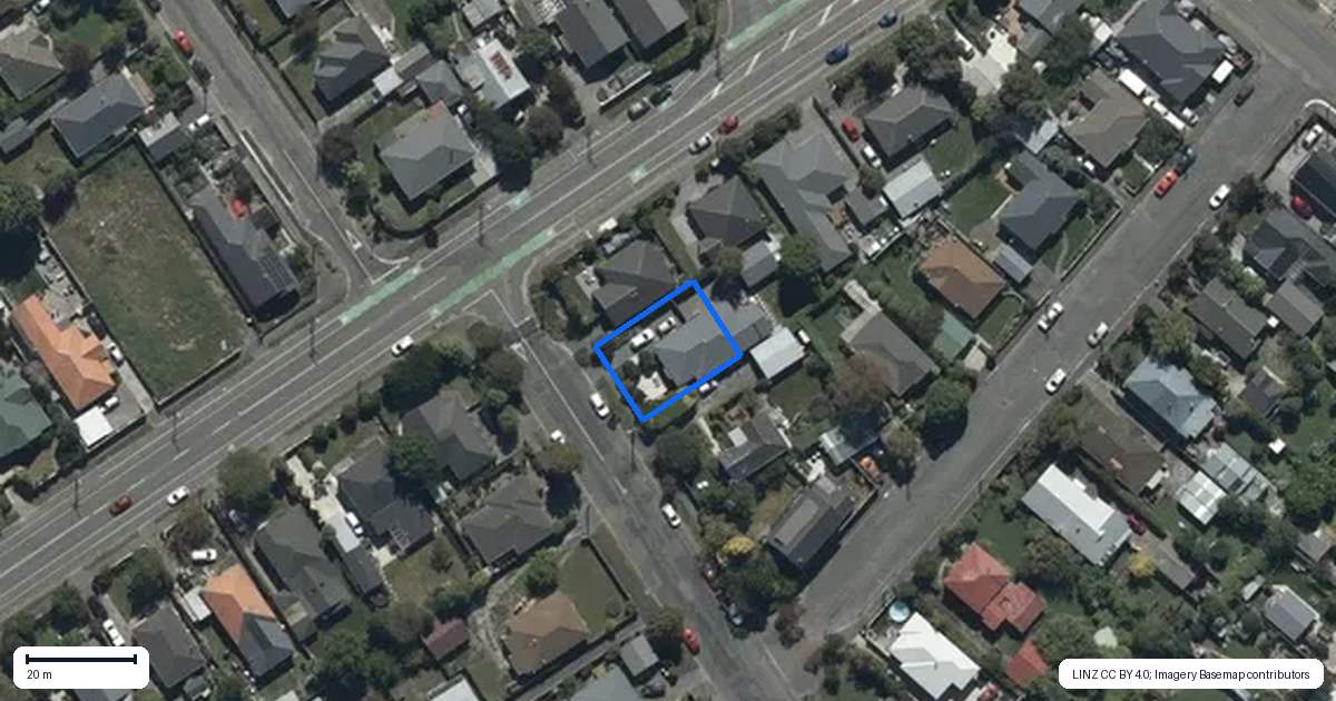 Property context map for 96 Flockton Street, Mairehau, Christchurch
