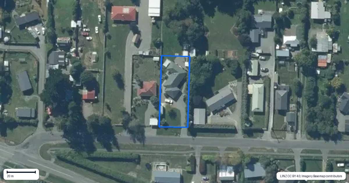 Property context map for 15 Cross Street, Coalgate