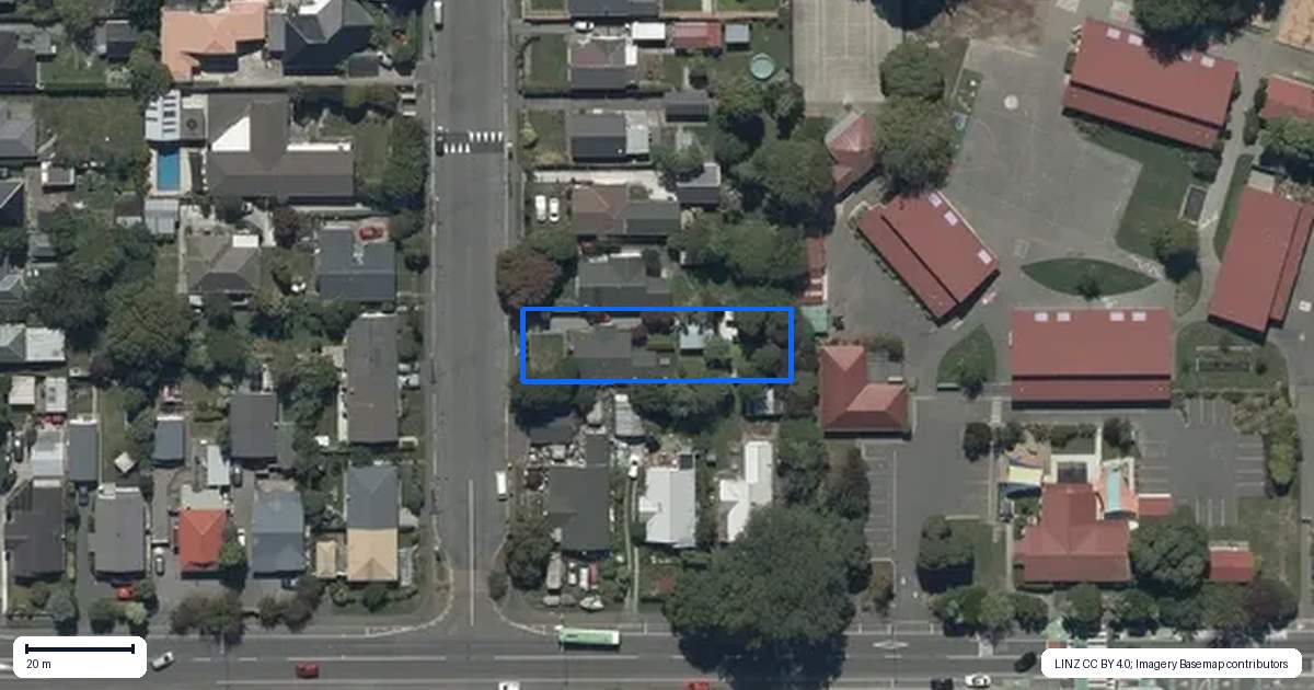 Property context map for 4 Ngarimu Street, Avonside, Christchurch