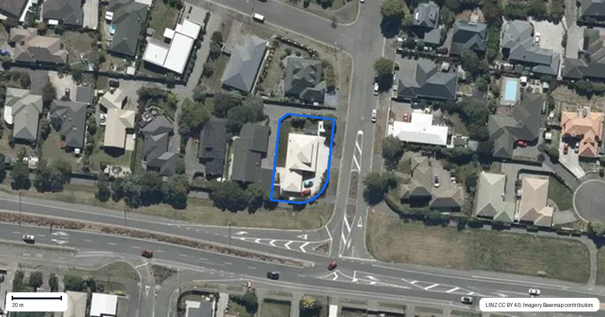 Property context map for 1 Travis Country Drive, Burwood, Christchurch