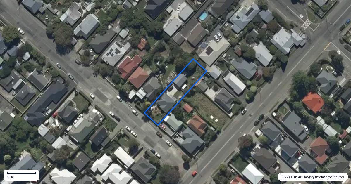Property context map for 23 Woodhouse Street, Linwood, Christchurch