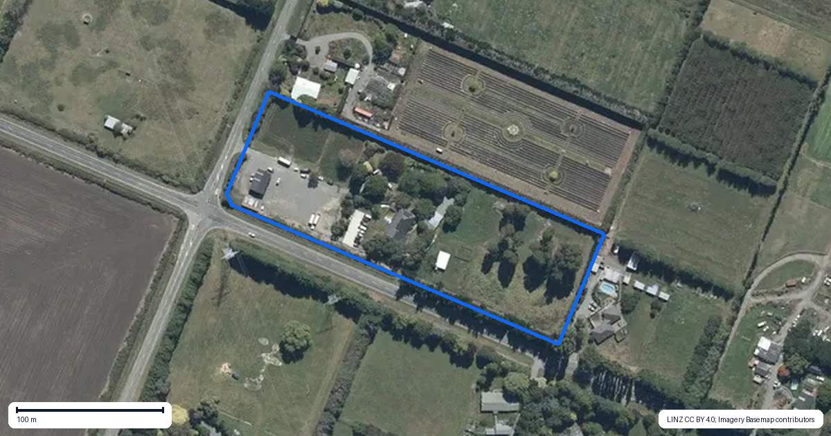 Property context map for 300 Hasketts Road, Yaldhurst, Christchurch
