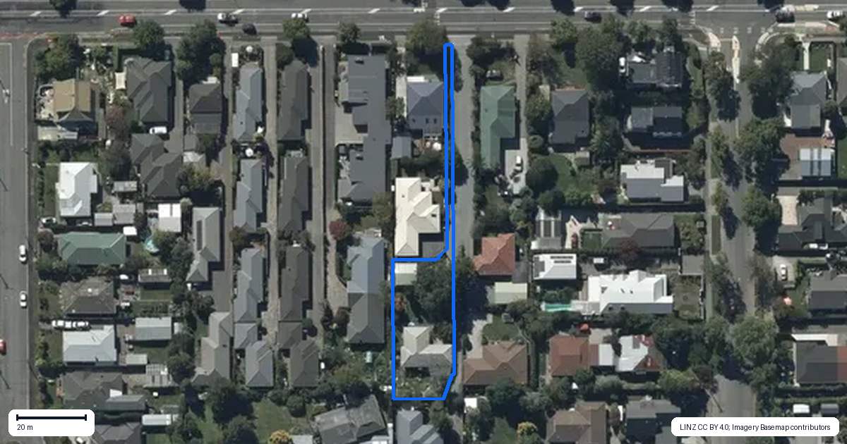 Property context map for 84A Tennyson Street, Sydenham, Christchurch