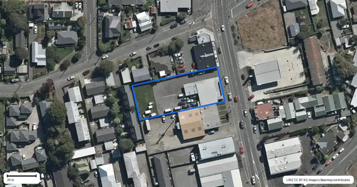 Property context map for 245 Stanmore Road, Richmond, Christchurch