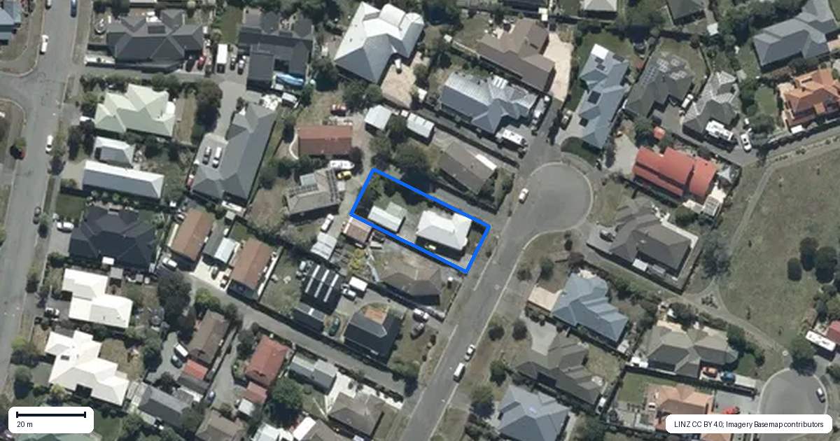 Property context map for 134 Inwoods Close, Parklands, Christchurch