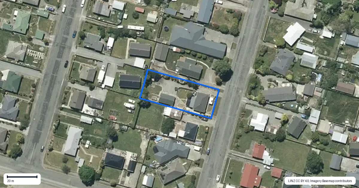 Property context map for 7 Guise Street, Temuka