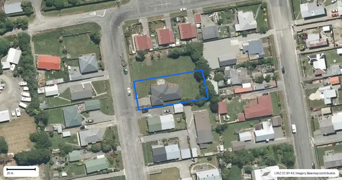 Property context map for 46 Thomas Street, Temuka