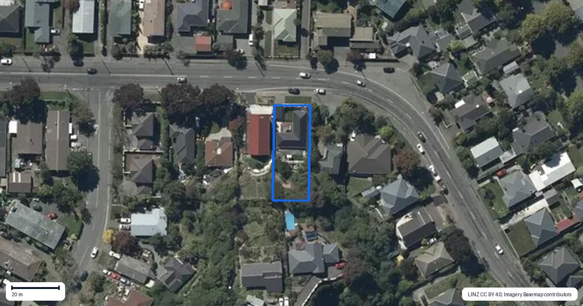 Property context map for 202 Centaurus Road, Saint Martins, Christchurch