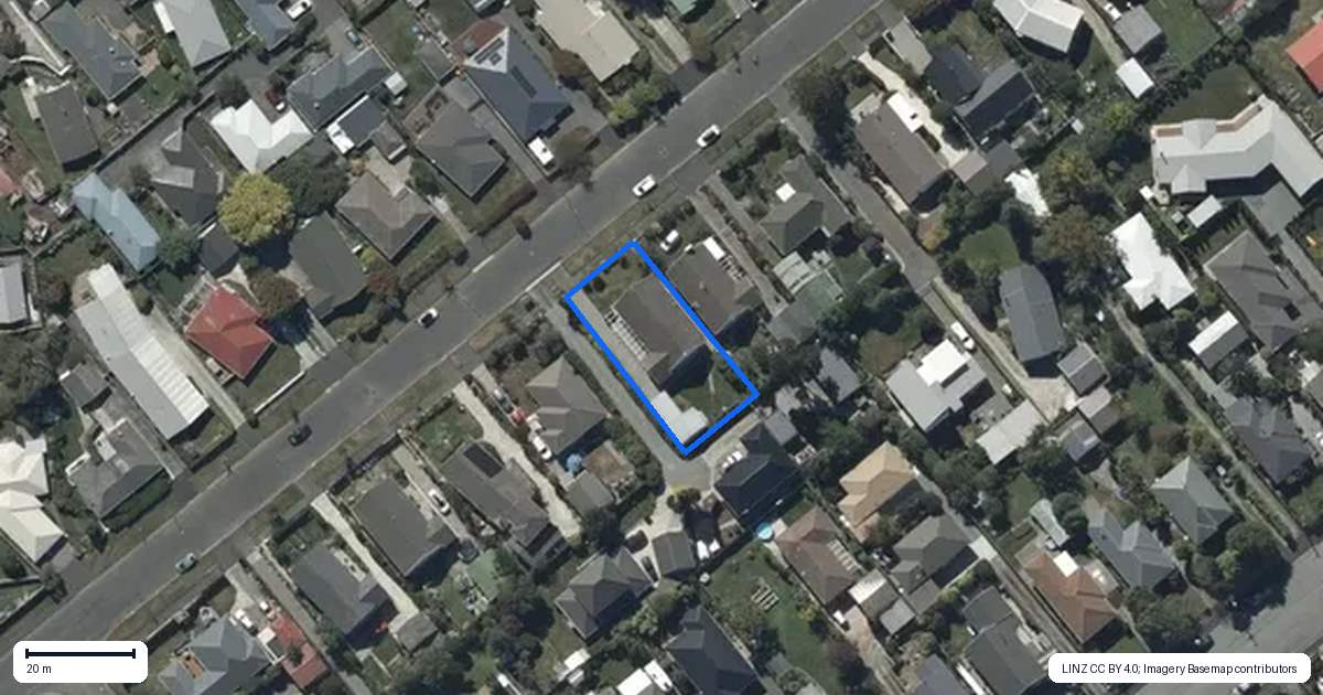 Property context map for 22 Roberta Drive, Somerfield, Christchurch