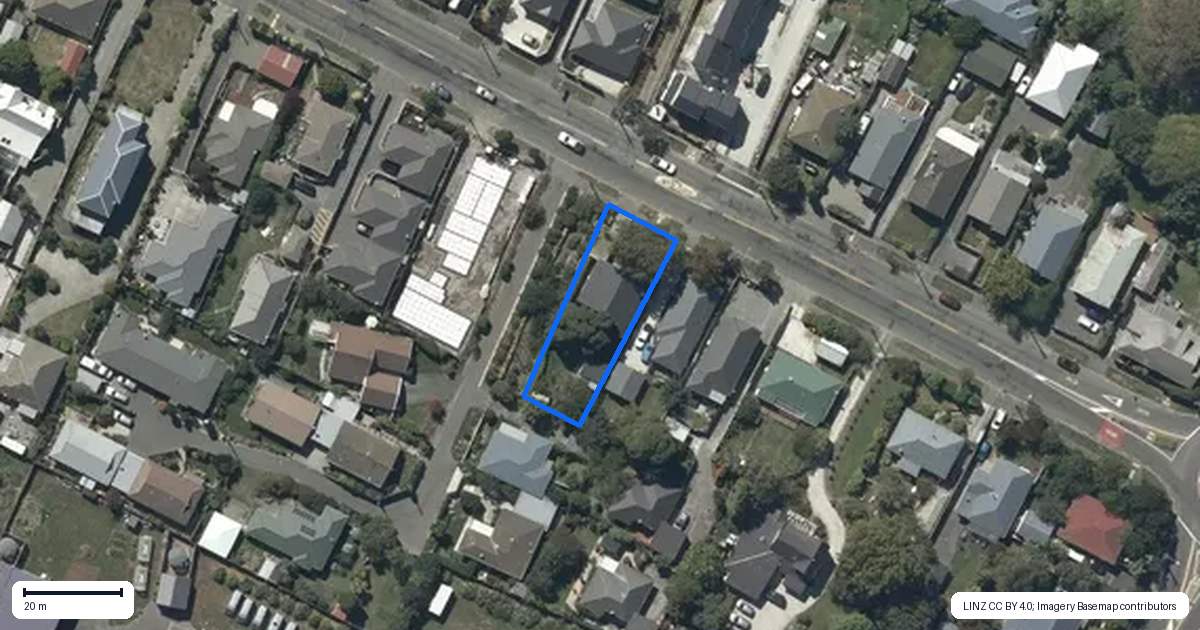 Property context map for 58 Opawa Road, Waltham, Christchurch
