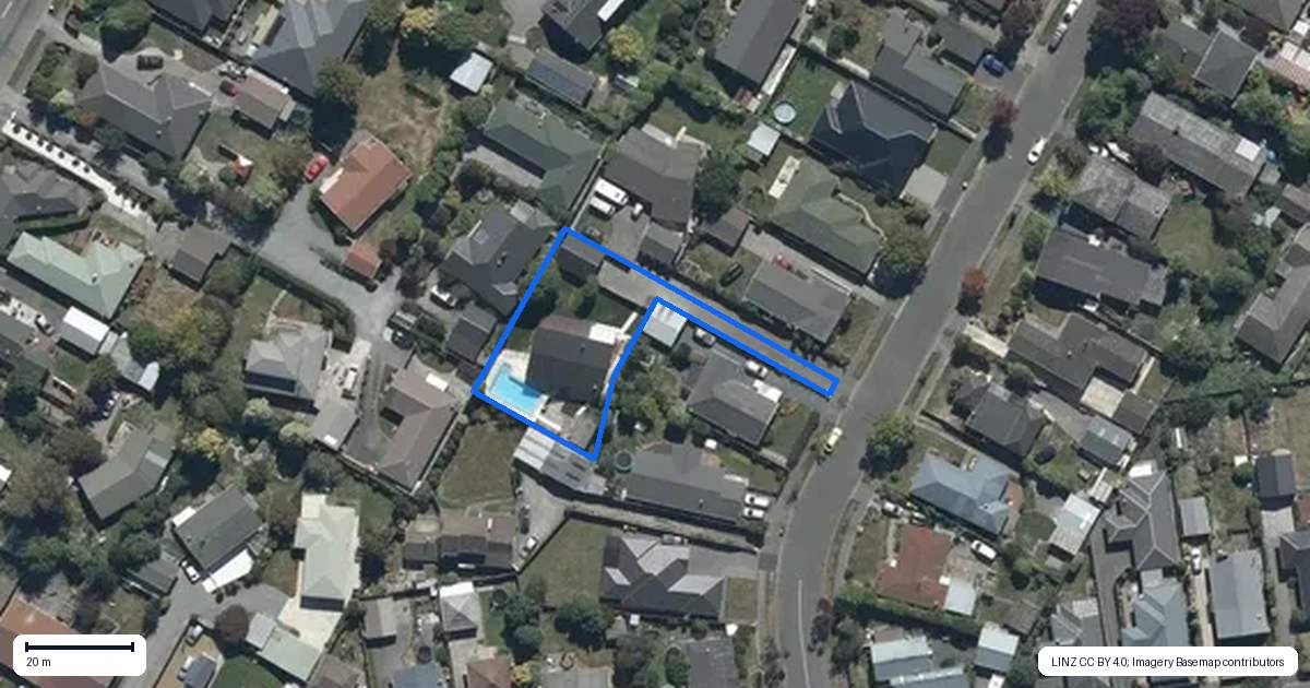Property context map for 11A Kimberley Street, Casebrook, Christchurch